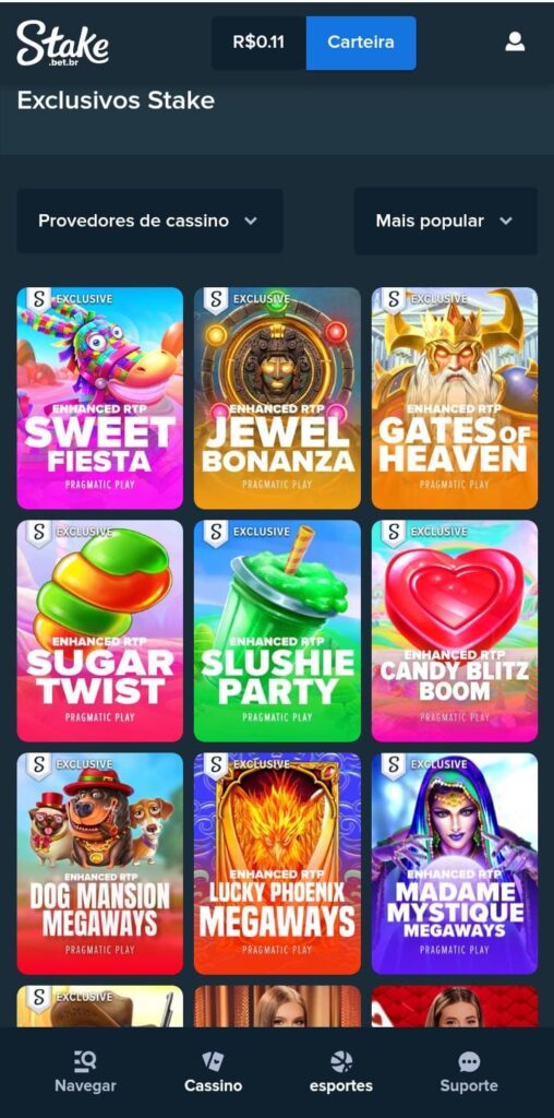 9 jogos exclusivos da Stake com RTP aumentado, como Sweet Fiesta, Jewel Bonanza e Gates of Heaven