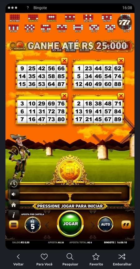 Bingo online do estilo tradicional