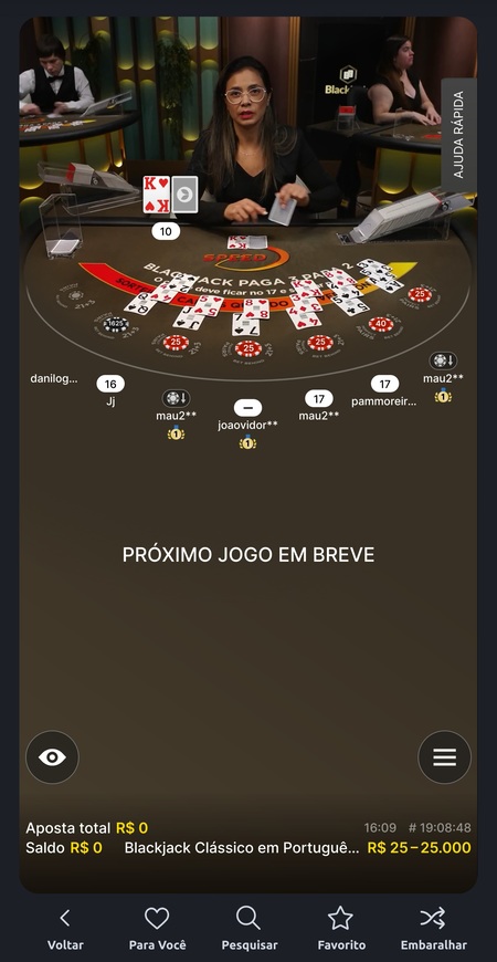 Versão clássica do Blackjack 