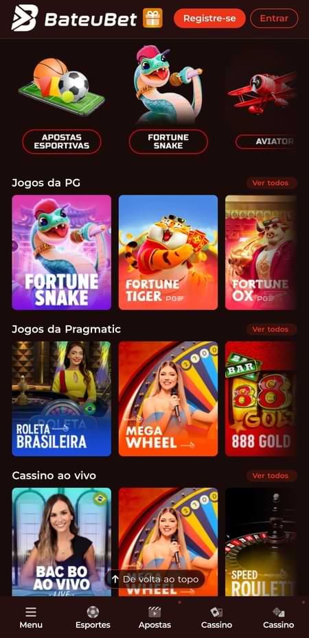 Pagina inicial da Bateubet