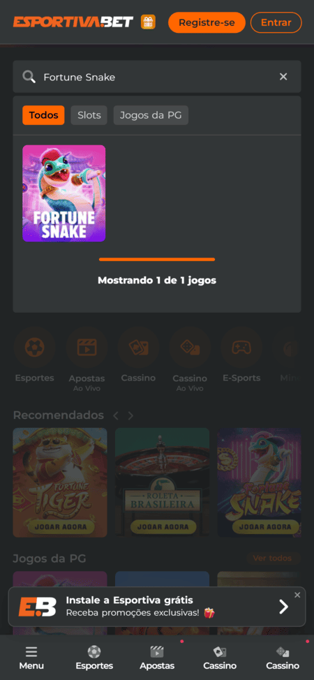 Ícone do jogo Fortune Snake na Esportivabet, com a cobra segurando um microfone em um fundo cinza