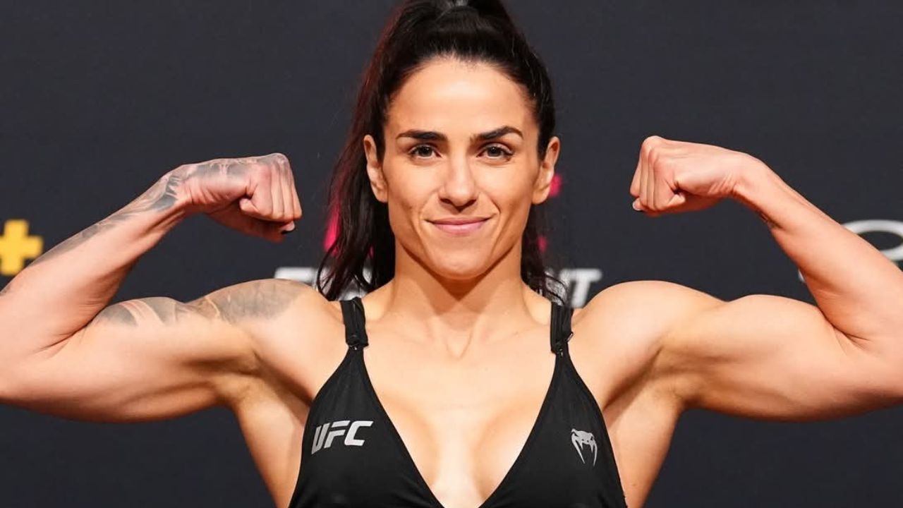 Norma Dumont em pesagem do UFC. Foto: Divulgação/UFC