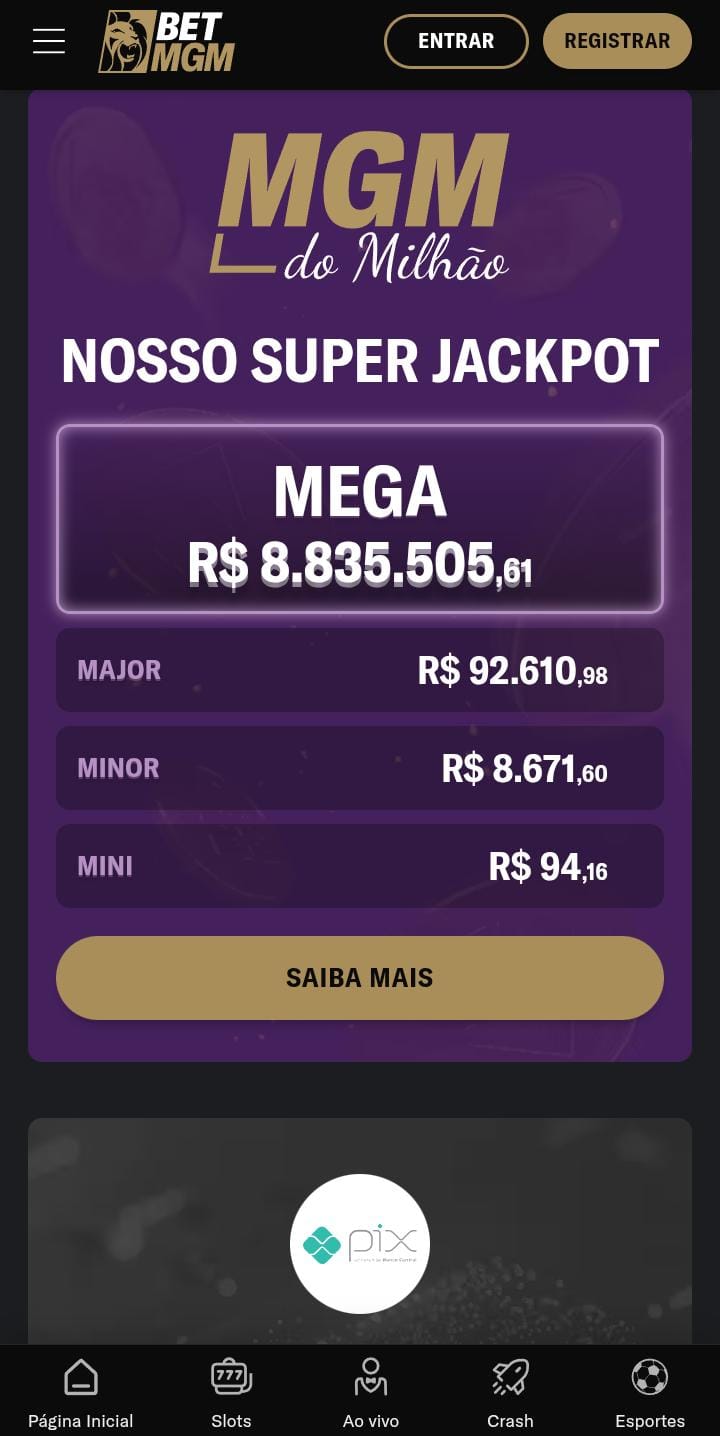 Jackpot do milhão na BetMGM, com destaque ao prêmio de R$8,8 milhões do Mega Jackpot